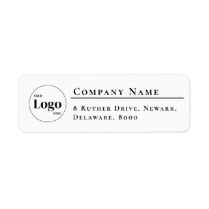 Simple Company Logo white Return Address