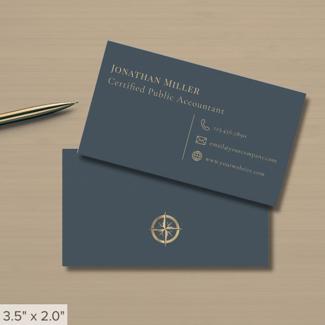 Simple Compass Logo Business Card (Creator Uploaded)