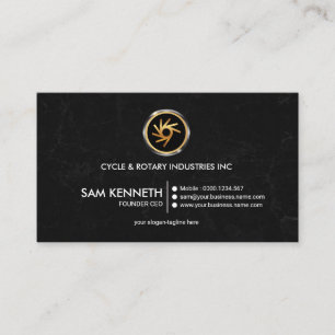 Simple Concise Creative Black Grunge Founder CEO Business Card