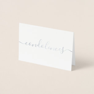 Simple Condolences Sympathy Foil Card