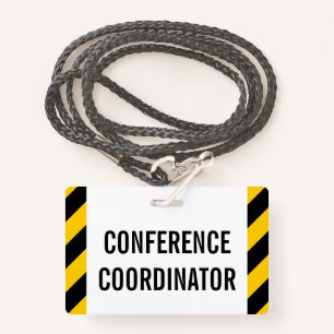 Simple "CONFERENCE COORDINATOR" Badge ID Badge