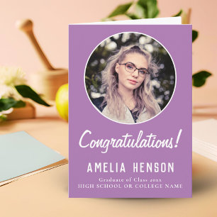 Simple Congratulations Graduate Photo Graduation Card