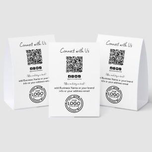 Simple Connect with Us Qr Code Business Corporate