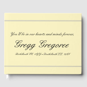 Simple & Conservative Funeral Guestbook