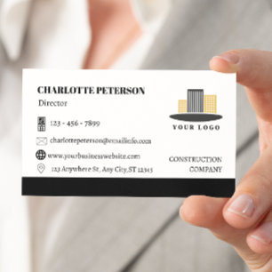 Simple Construction  Business Card