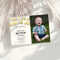 Simple Construction Themed Photo First Birthday