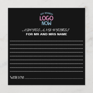 SIMPLE CONTEMPORARY CLEAN BLACK FASHIONABLE CLIENT ADVICE CARD