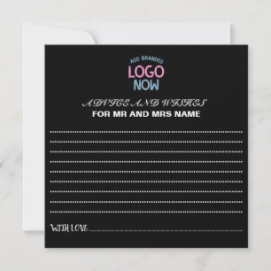 SIMPLE CONTEMPORARY CLEAN BLACK FASHIONABLE CLIENT ADVICE CARD