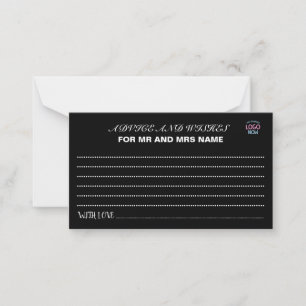 SIMPLE CONTEMPORARY CLEAN BLACK FASHIONABLE CLIENT ADVICE CARD