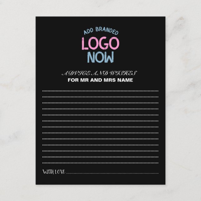 SIMPLE CONTEMPORARY CLEAN BLACK FASHIONABLE CLIENT ADVICE CARD (Front)