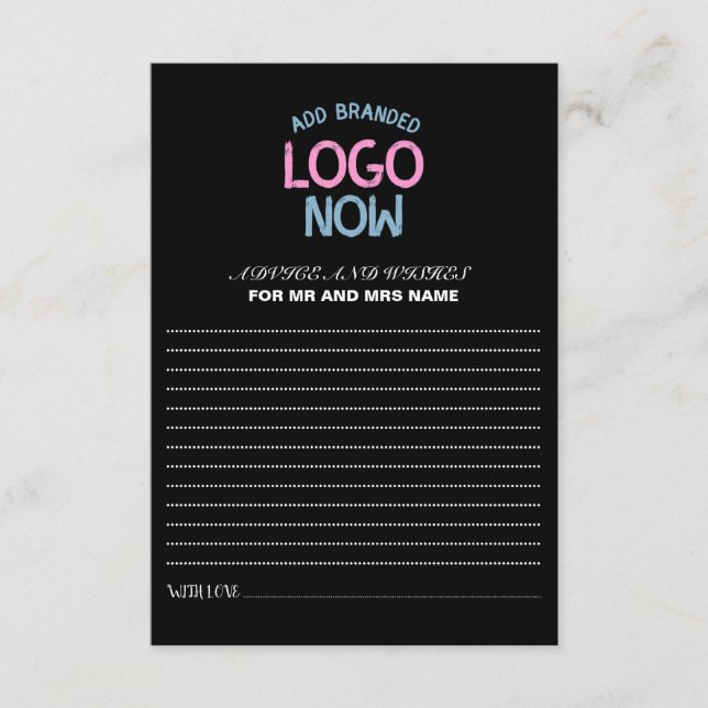 SIMPLE CONTEMPORARY CLEAN BLACK FASHIONABLE CLIENT ADVICE CARD (Front)