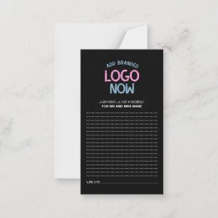 SIMPLE CONTEMPORARY CLEAN BLACK FASHIONABLE CLIENT ADVICE CARD