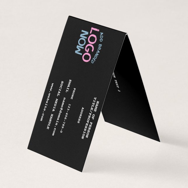 SIMPLE CONTEMPORARY CLEAN BLACK FASHIONABLE CLIENT BUSINESS CARD (Front)