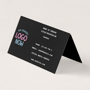 SIMPLE CONTEMPORARY CLEAN BLACK FASHIONABLE CLIENT BUSINESS CARD