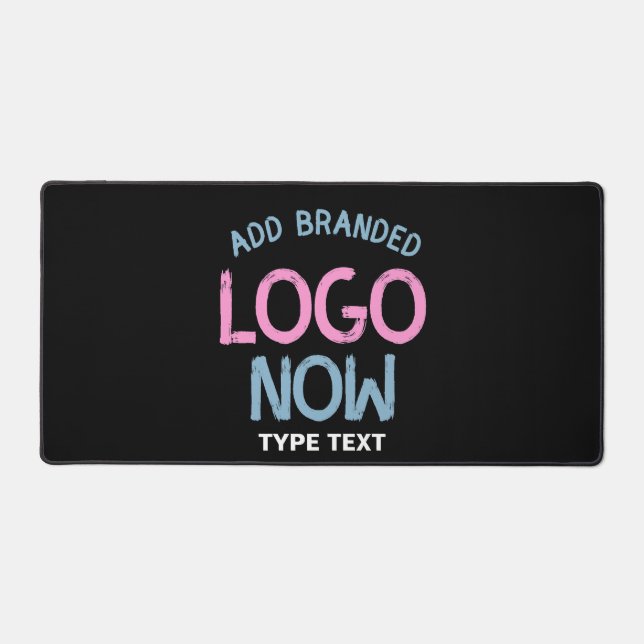 SIMPLE CONTEMPORARY CLEAN BLACK FASHIONABLE CLIENT DESK MAT (Front)