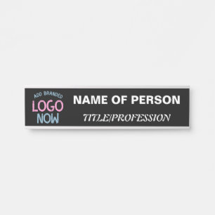 SIMPLE CONTEMPORARY CLEAN BLACK FASHIONABLE CLIENT DOOR SIGN