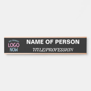 SIMPLE CONTEMPORARY CLEAN BLACK FASHIONABLE CLIENT DOOR SIGN