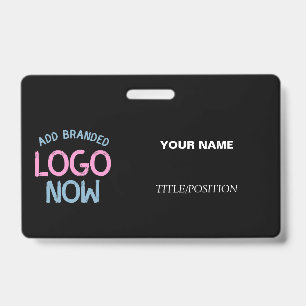 SIMPLE CONTEMPORARY CLEAN BLACK FASHIONABLE CLIENT ID BADGE