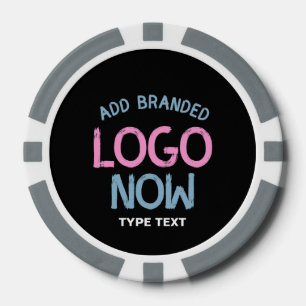 SIMPLE CONTEMPORARY CLEAN BLACK FASHIONABLE CLIENT POKER CHIPS