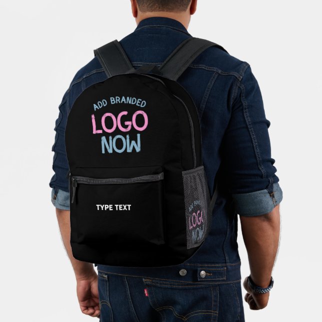 SIMPLE CONTEMPORARY CLEAN BLACK FASHIONABLE CLIENT PRINTED BACKPACK (Insitu (Model))