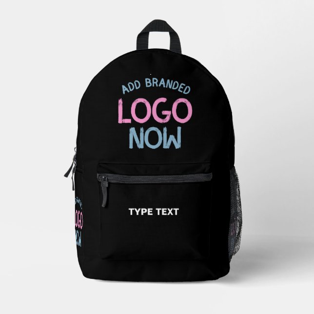 SIMPLE CONTEMPORARY CLEAN BLACK FASHIONABLE CLIENT PRINTED BACKPACK (Front)