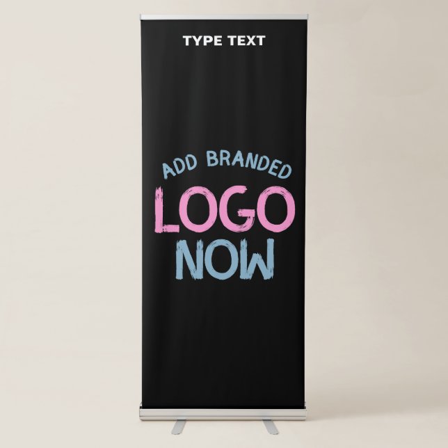 SIMPLE CONTEMPORARY CLEAN BLACK FASHIONABLE CLIENT RETRACTABLE BANNER (Front)