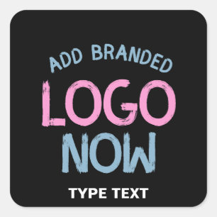 SIMPLE CONTEMPORARY CLEAN BLACK FASHIONABLE CLIENT SQUARE STICKER