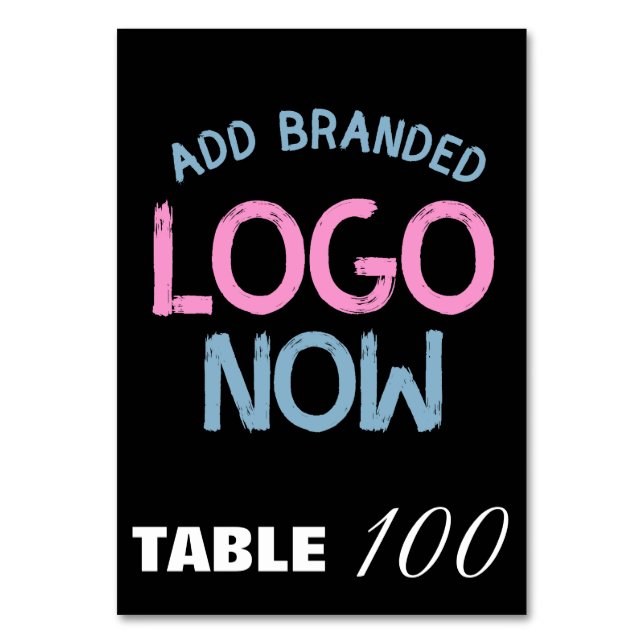 SIMPLE CONTEMPORARY CLEAN BLACK FASHIONABLE CLIENT TABLE NUMBER (Front)