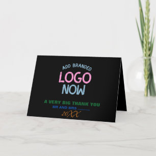 SIMPLE CONTEMPORARY CLEAN BLACK FASHIONABLE CLIENT THANK YOU CARD