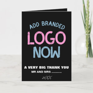 SIMPLE CONTEMPORARY CLEAN BLACK FASHIONABLE CLIENT THANK YOU CARD