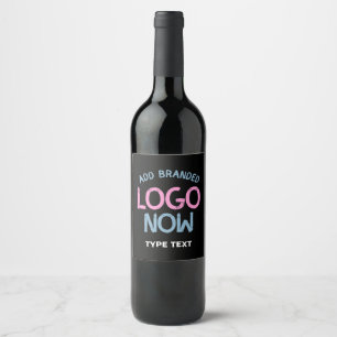 SIMPLE CONTEMPORARY CLEAN BLACK FASHIONABLE CLIENT WINE LABEL