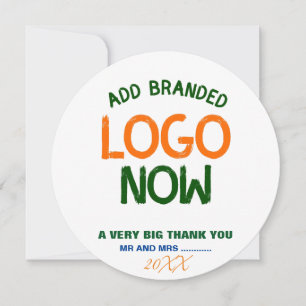SIMPLE CONTEMPORARY CLEAN WHITE FASHIONABLE CIRCLE THANK YOU CARD