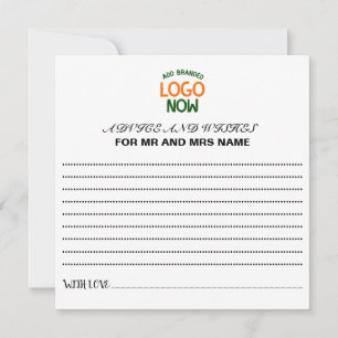 SIMPLE CONTEMPORARY CLEAN WHITE FASHIONABLE CLIENT ADVICE CARD