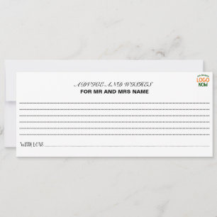 SIMPLE CONTEMPORARY CLEAN WHITE FASHIONABLE CLIENT ADVICE CARD