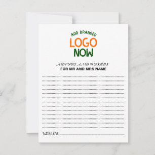 SIMPLE CONTEMPORARY CLEAN WHITE FASHIONABLE CLIENT ADVICE CARD