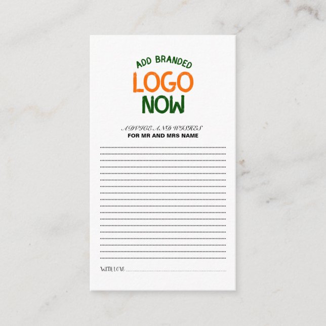 SIMPLE CONTEMPORARY CLEAN WHITE FASHIONABLE CLIENT ADVICE CARD (Front)