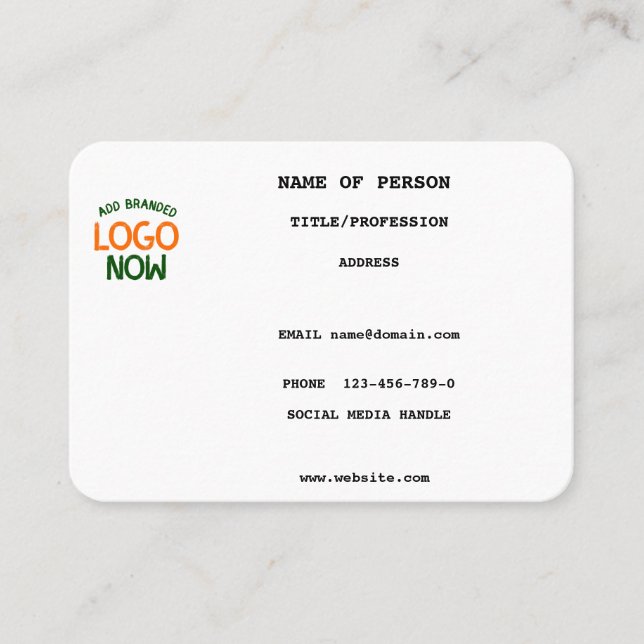 SIMPLE CONTEMPORARY CLEAN WHITE FASHIONABLE CLIENT BUSINESS CARD (Front)