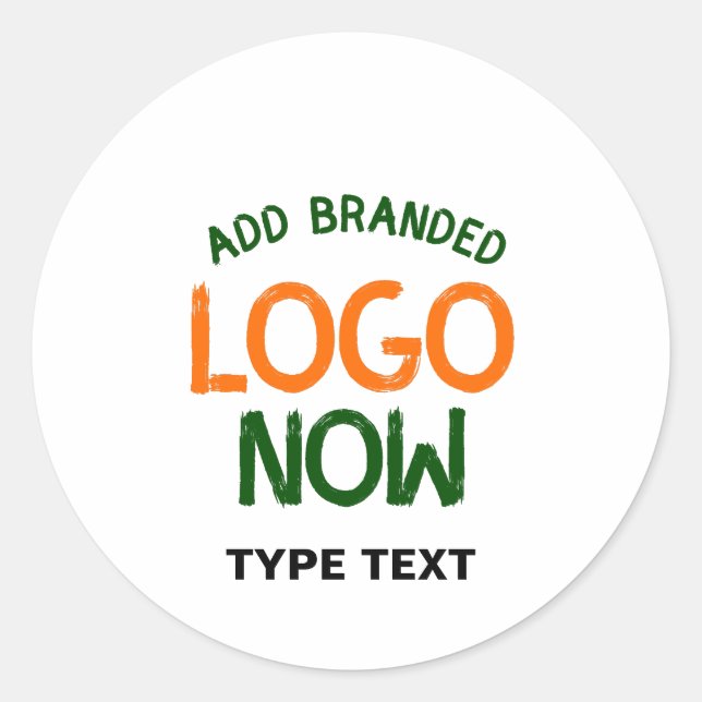 SIMPLE CONTEMPORARY CLEAN WHITE FASHIONABLE CLIENT CLASSIC ROUND STICKER (Front)