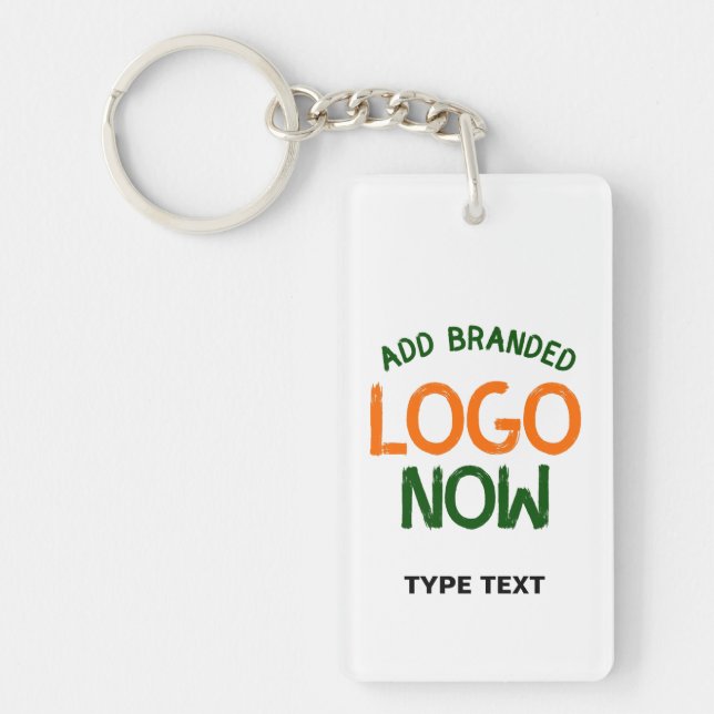 SIMPLE CONTEMPORARY CLEAN WHITE FASHIONABLE CLIENT KEY RING (Front)