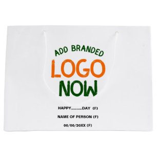 SIMPLE CONTEMPORARY CLEAN WHITE FASHIONABLE CLIENT LARGE GIFT BAG
