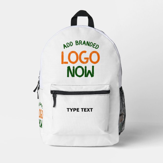 SIMPLE CONTEMPORARY CLEAN WHITE FASHIONABLE CLIENT PRINTED BACKPACK (Front)