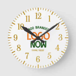 SIMPLE CONTEMPORARY CLEAN WHITE FASHIONABLE CLIENT ROUND CLOCK