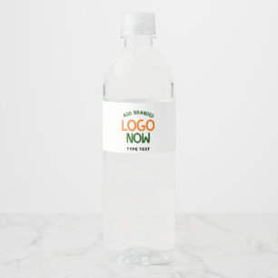 SIMPLE CONTEMPORARY CLEAN WHITE FASHIONABLE CLIENT WATER BOTTLE LABEL