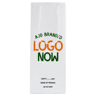 SIMPLE CONTEMPORARY CLEAN WHITE FASHIONABLE CLIENT WINE GIFT BAG