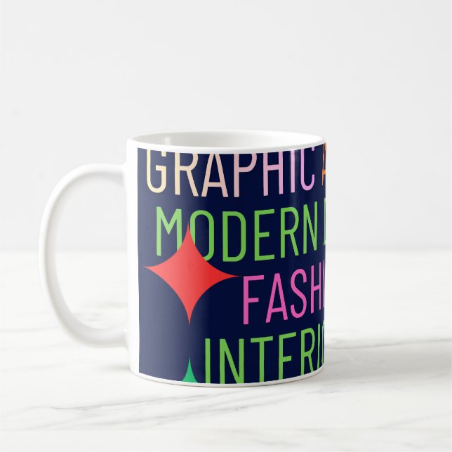 Simple Contemporary Graphic Coffee Mug (Left)