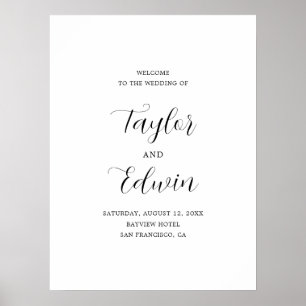 Simple Contemporary Modern Wedding Poster