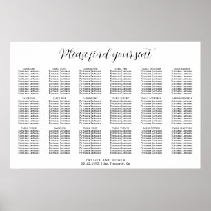 Simple Contemporary Modern Wedding Poster