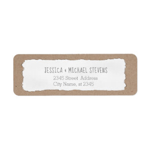 Simple contemporary torn paper cardboard