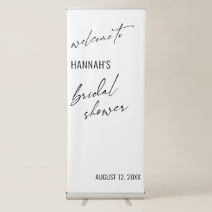 Simple Contemporary Typography Bridal Shower Retractable Banner