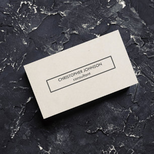Simple Cool Elegant Grey Consultant Business Card